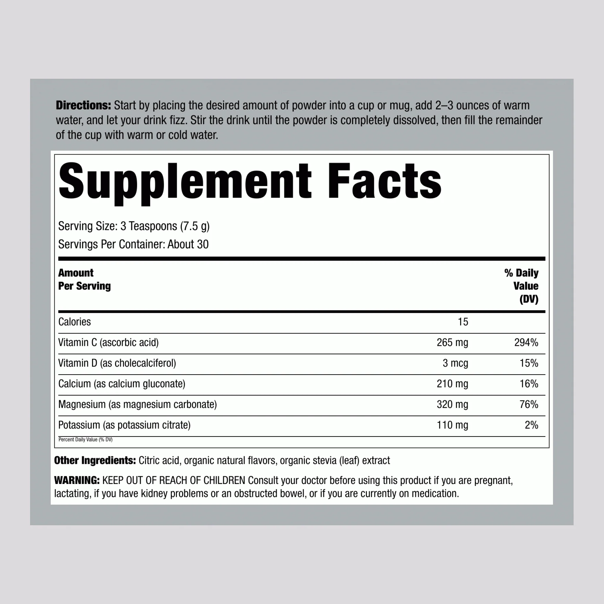 CALM plus Calcium Powder Raspberry-Lemon, 8 oz (226 g) - Image 2