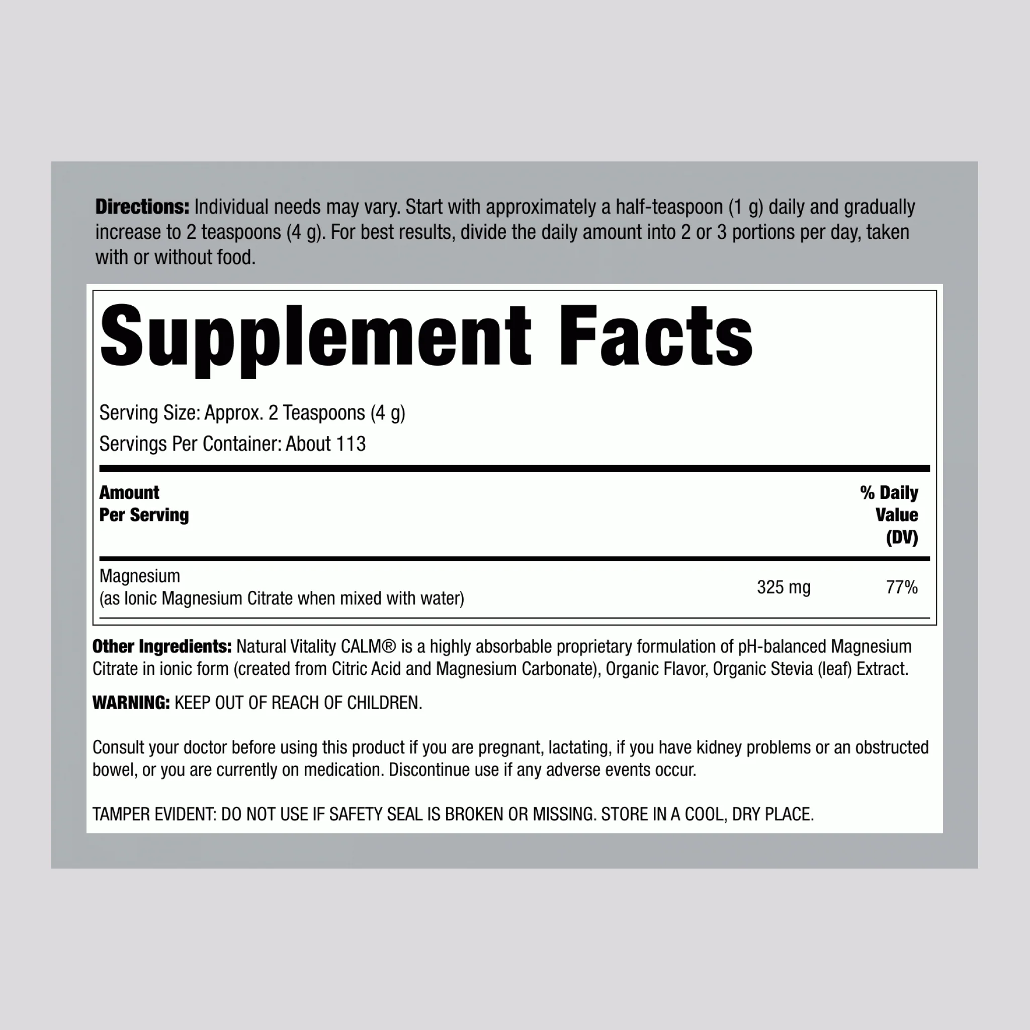 CALM Powder Sweet Lemon, 16 oz (453 g) - Image 2