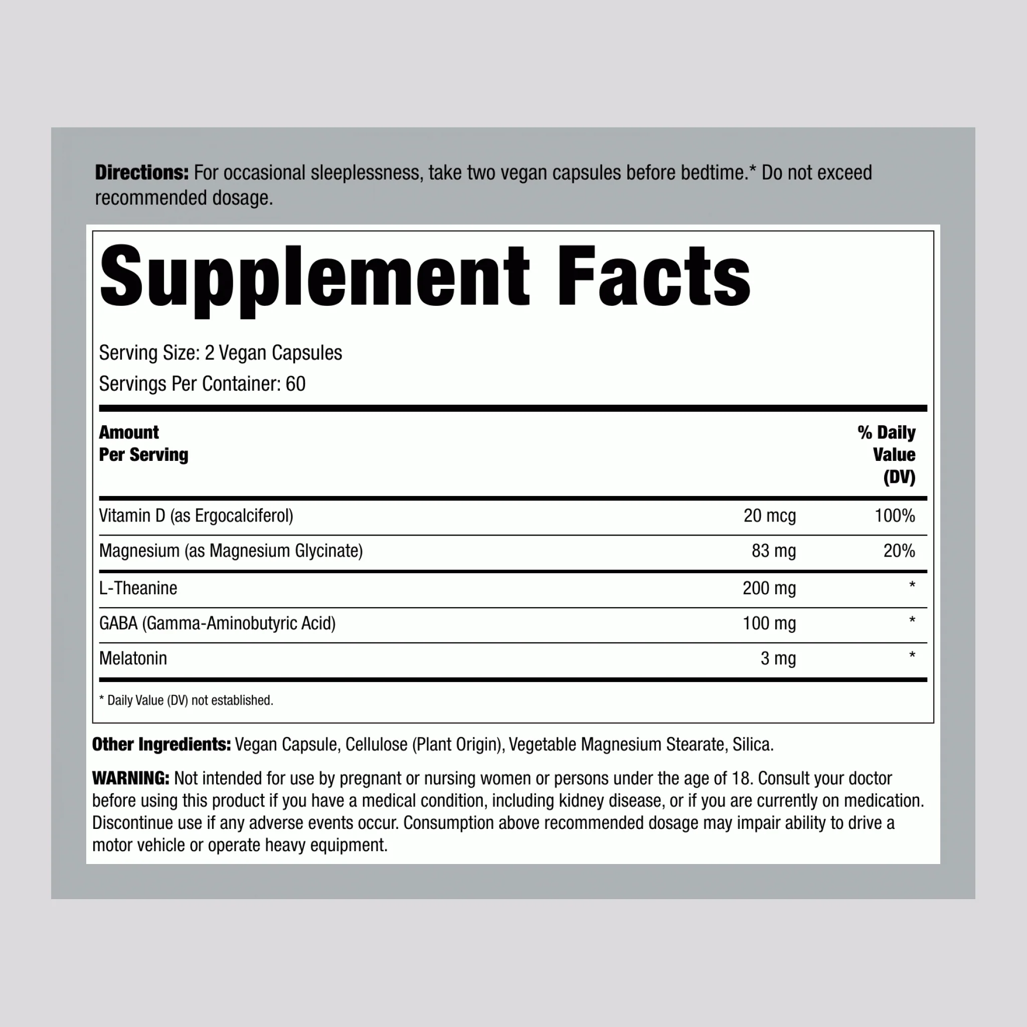 CALM Sleep with Melatonin, 120 Vegan Capsules - Image 2