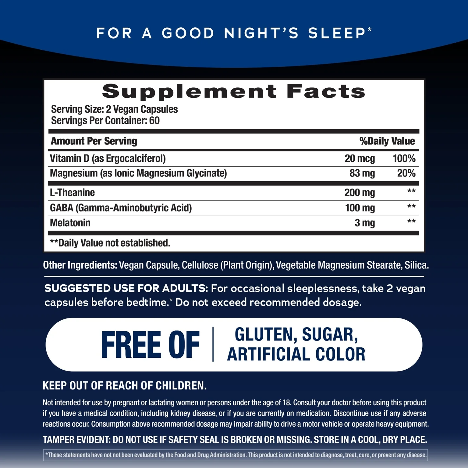 CALM Sleep with Melatonin, 120 Vegan Capsules - Image 4