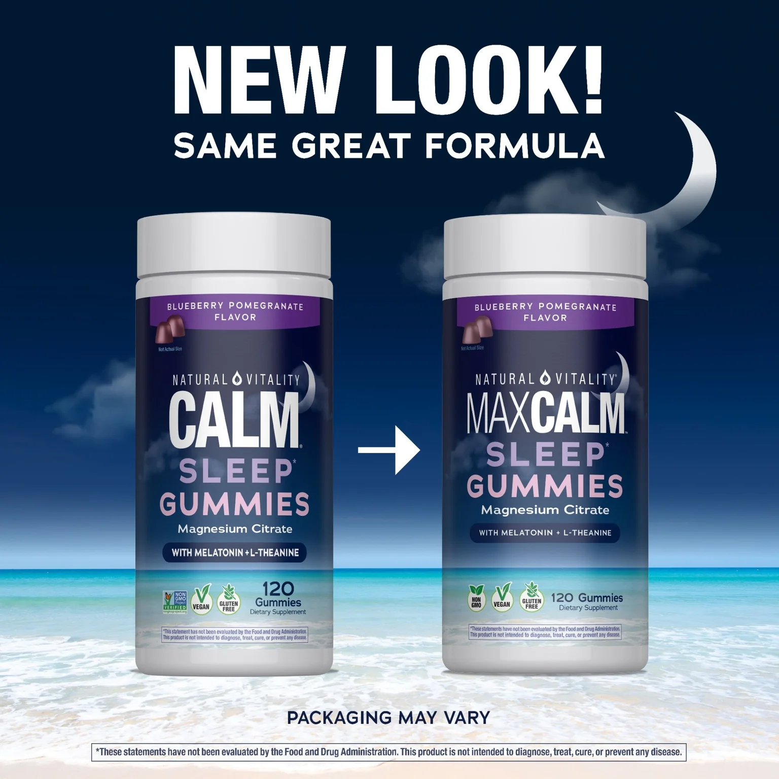 CALM Sleep with Melatonin Gummies Blueberry-Pomegranate Flavor, 120 Tasty Gummies - Image 3