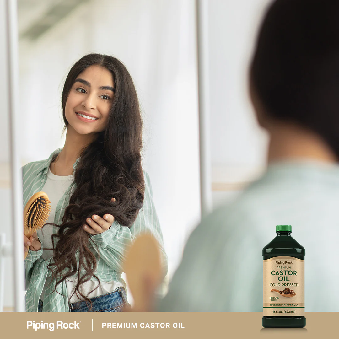 Castor Oil (Cold Pressed) Hexane Free, 16 fl oz (473 mL) Bottle - Image 6
