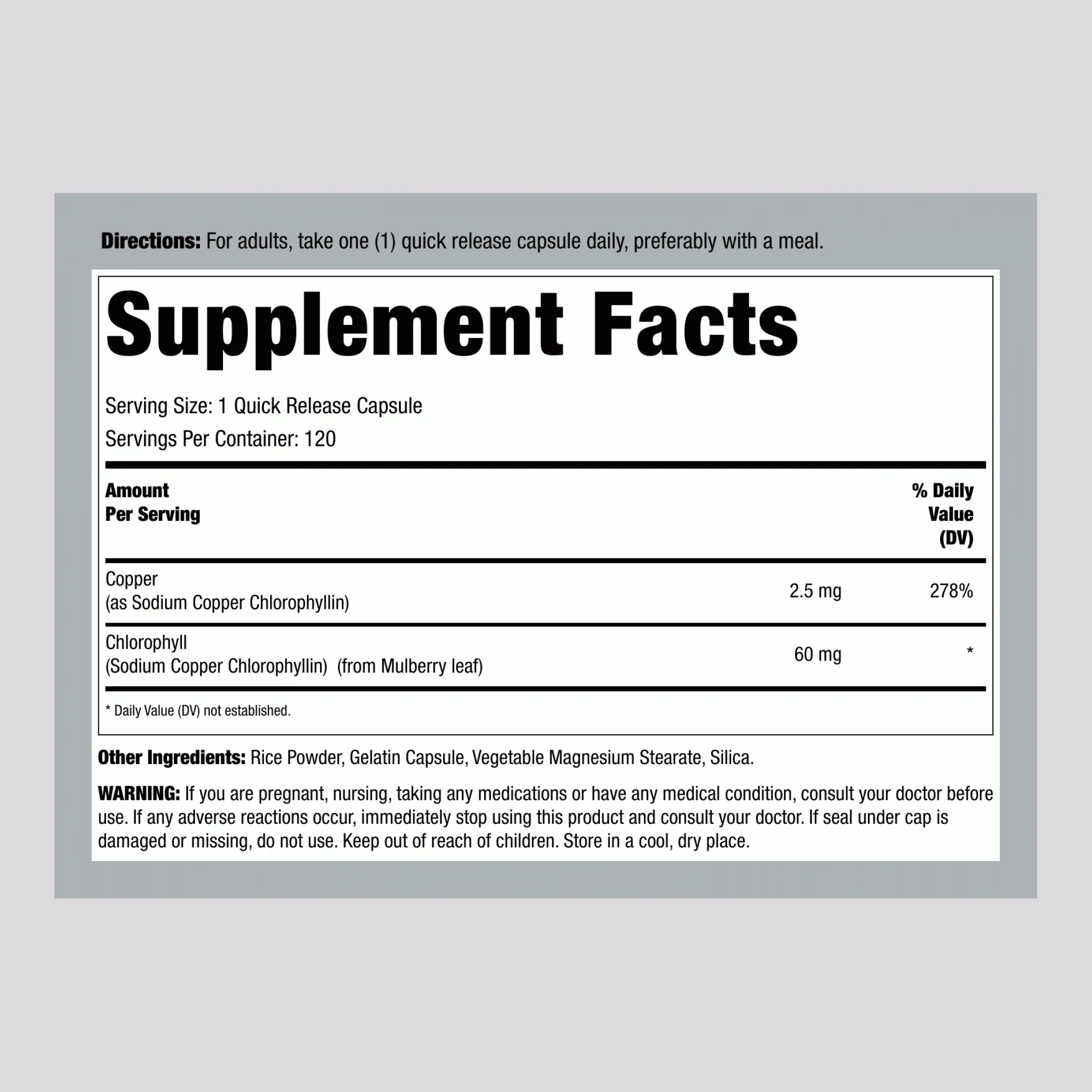 Chlorophyll, 120 Capsules - Image 2