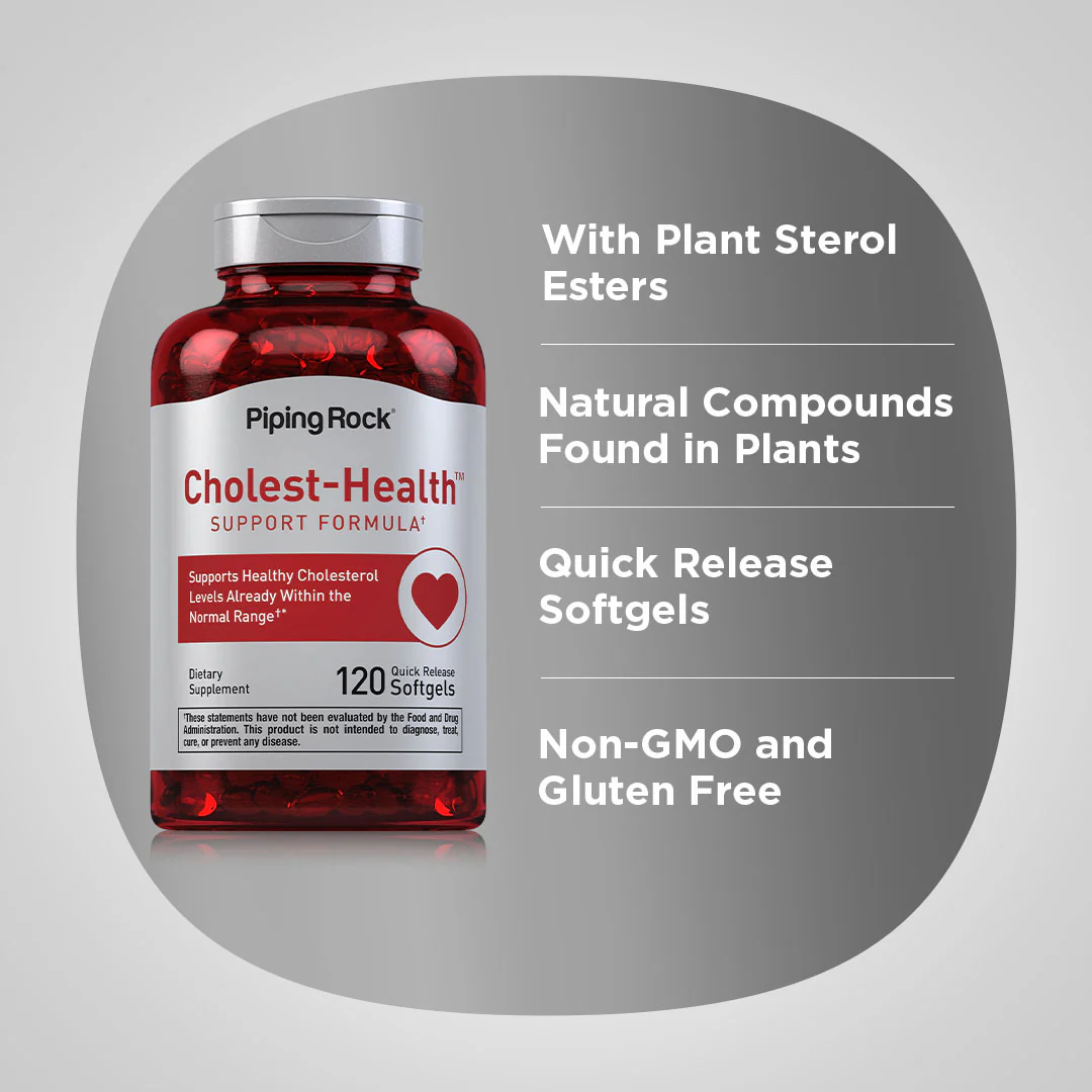 Cholest-Health, 120 Quick Release Softgels, 2  Bottles - Image 3