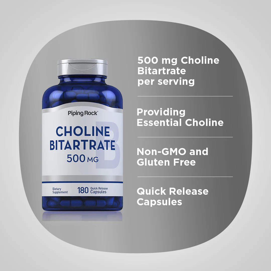 Choline, 500 mg, 180 Quick Release Capsules - Image 4