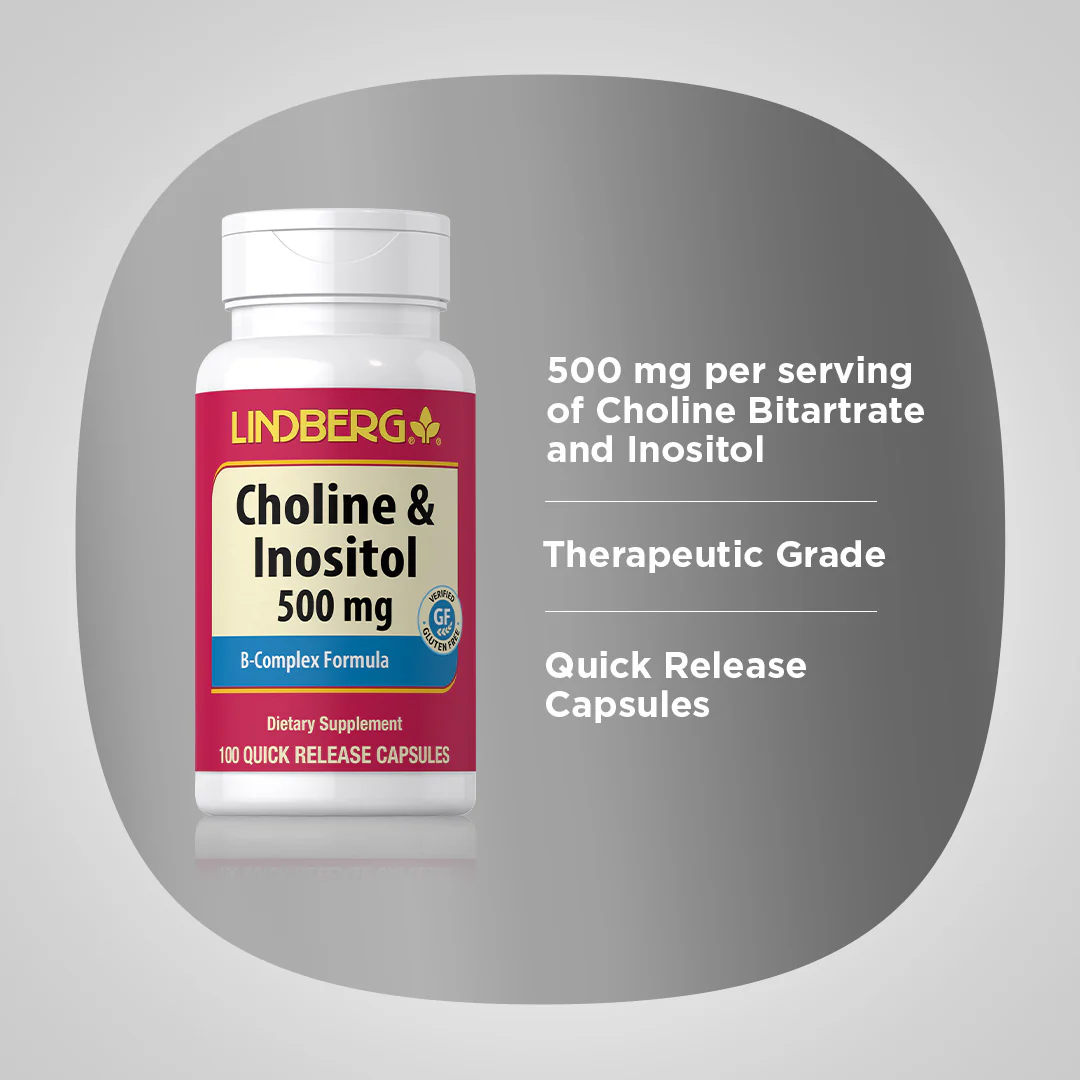 Choline & Inositol 500 mg, 100 Quick Release Capsules - Image 4