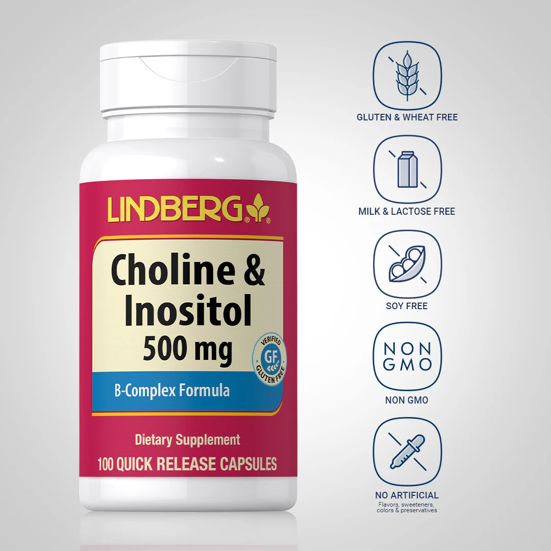 Choline & Inositol 500 mg, 100 Quick Release Capsules, 2  Bottles - Image 5