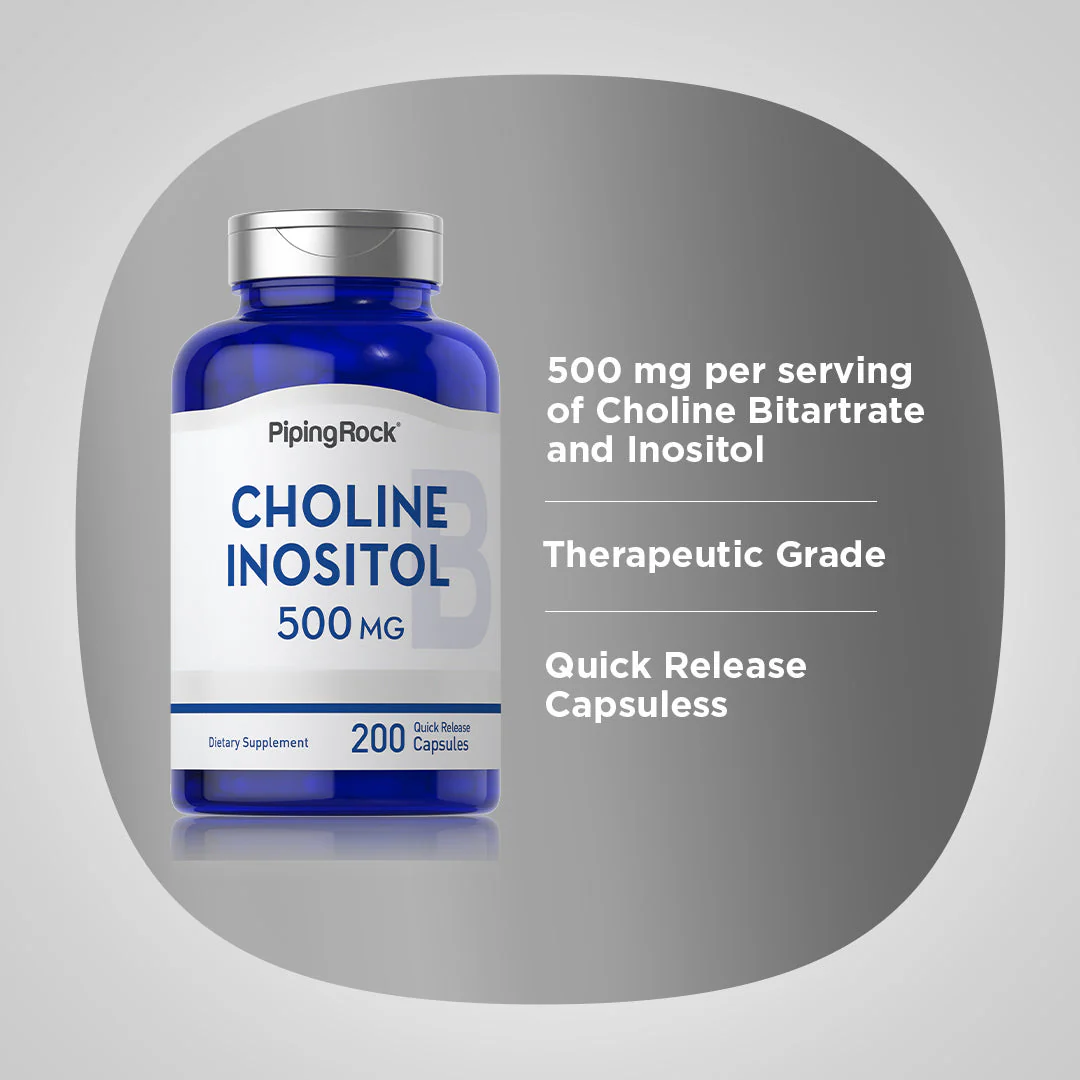 Choline Inositol, 500 mg, 200 Quick Release Capsules - Image 5