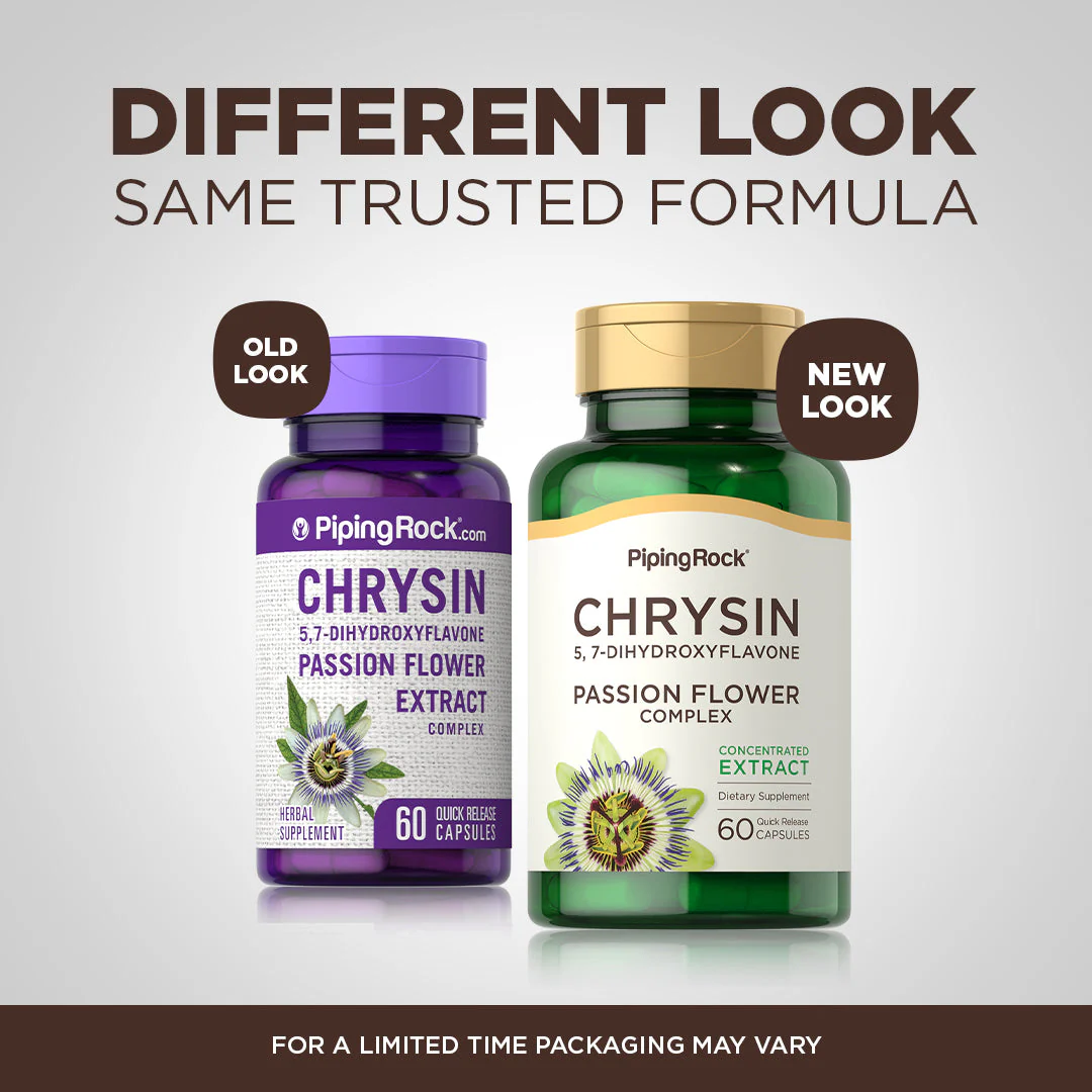 Chrysin Extract (Passion Flower Ext), 500 mg, 60 Quick Release Capsules, 2  Bottles - Image 4