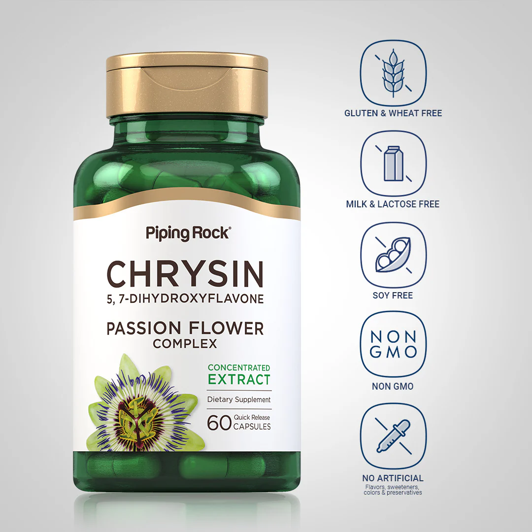 Chrysin Extract (Passion Flower Ext), 500 mg, 60 Quick Release Capsules, 2  Bottles - Image 6
