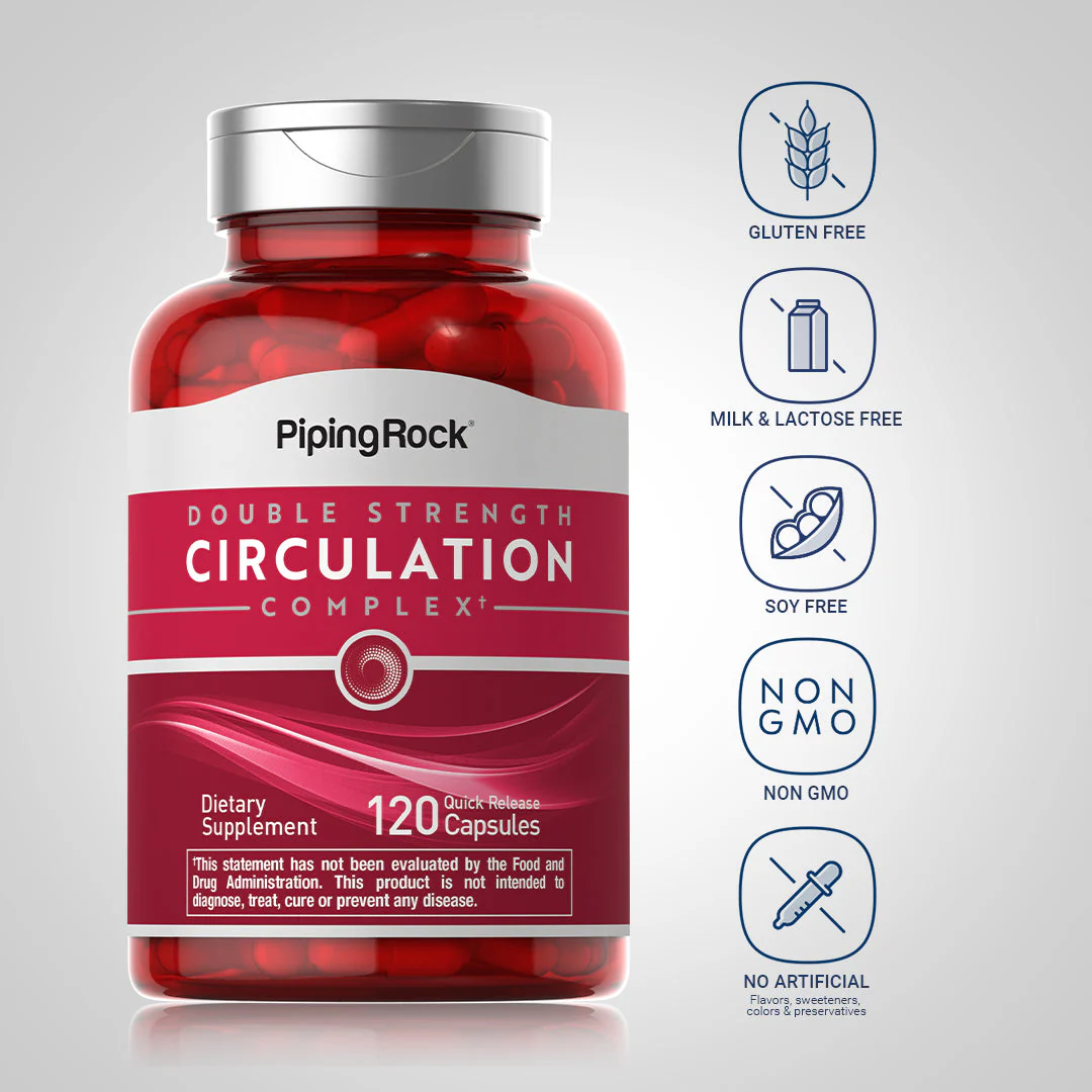 Circulation Complex (Double Strength), 120 Quick Release Capsules, 2  Bottles - Image 5