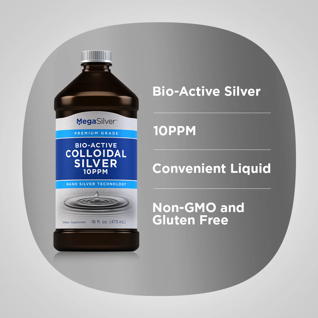 Colloidal Silver Liquid 10 ppm, 16 oz (473 mL) Bottle - Image 3