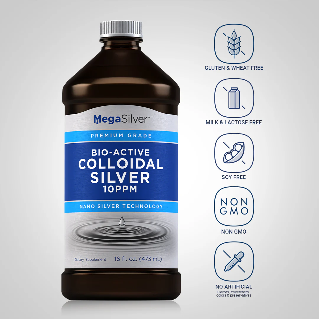 Colloidal Silver Liquid 10 ppm, 16 oz (473 mL) Bottle - Image 4