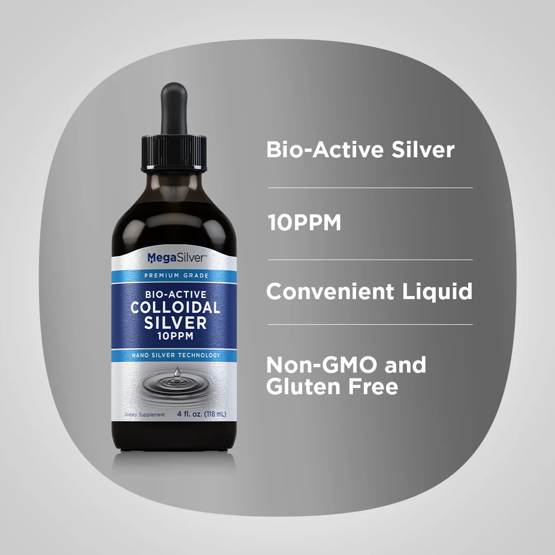 Colloidal Silver Liquid 10 ppm, 4 fl oz (118 mL) Bottle - Image 3
