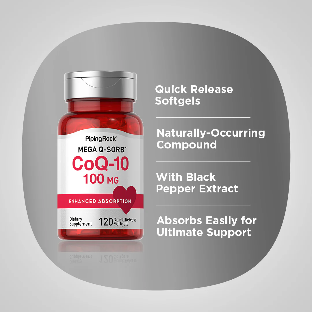 CoQ10, 100 mg, 120 Quick Release Softgels - Image 4