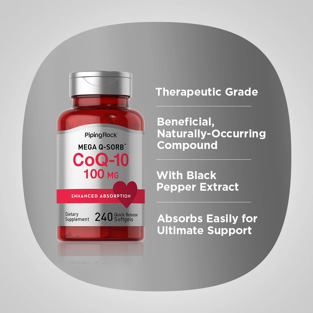 CoQ10, 100 mg, 240 Quick Release Softgels - Image 4