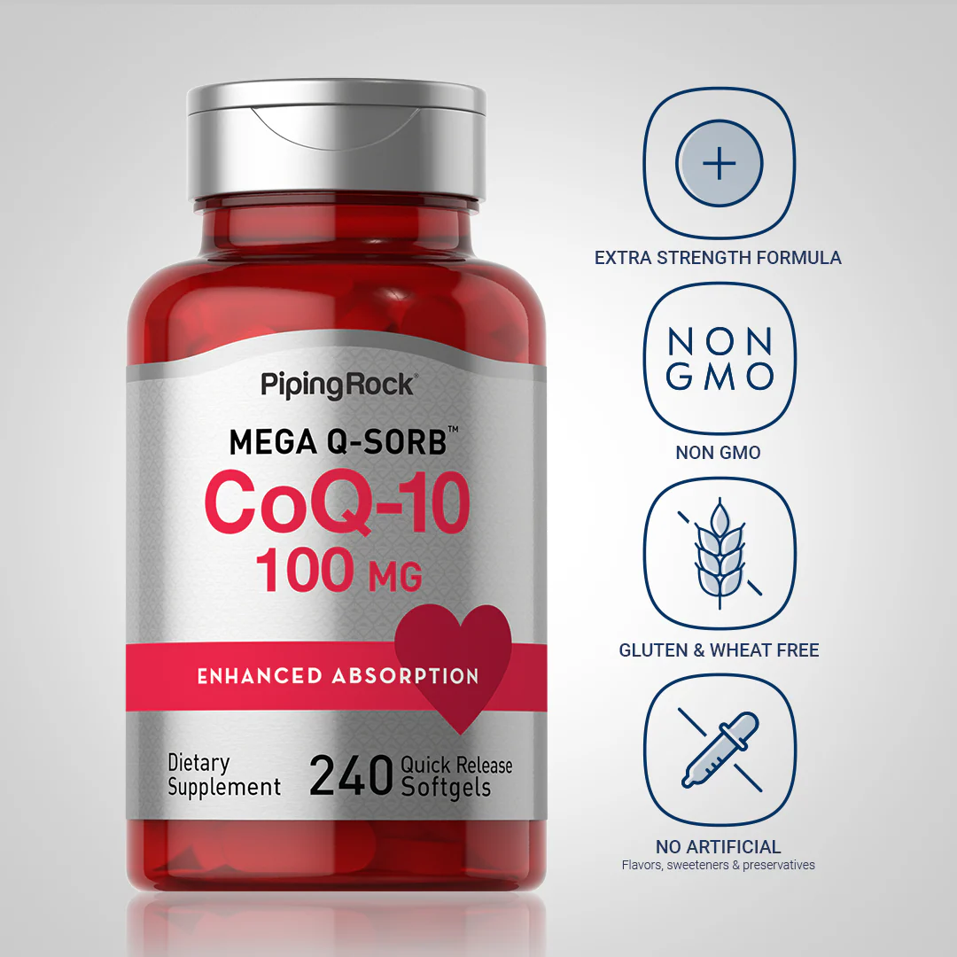 CoQ10, 100 mg, 240 Quick Release Softgels - Image 5
