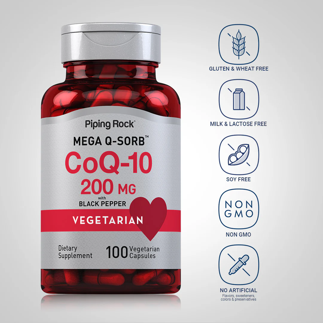 CoQ10, 200 mg, 100 Vegetarian Capsules - Image 5