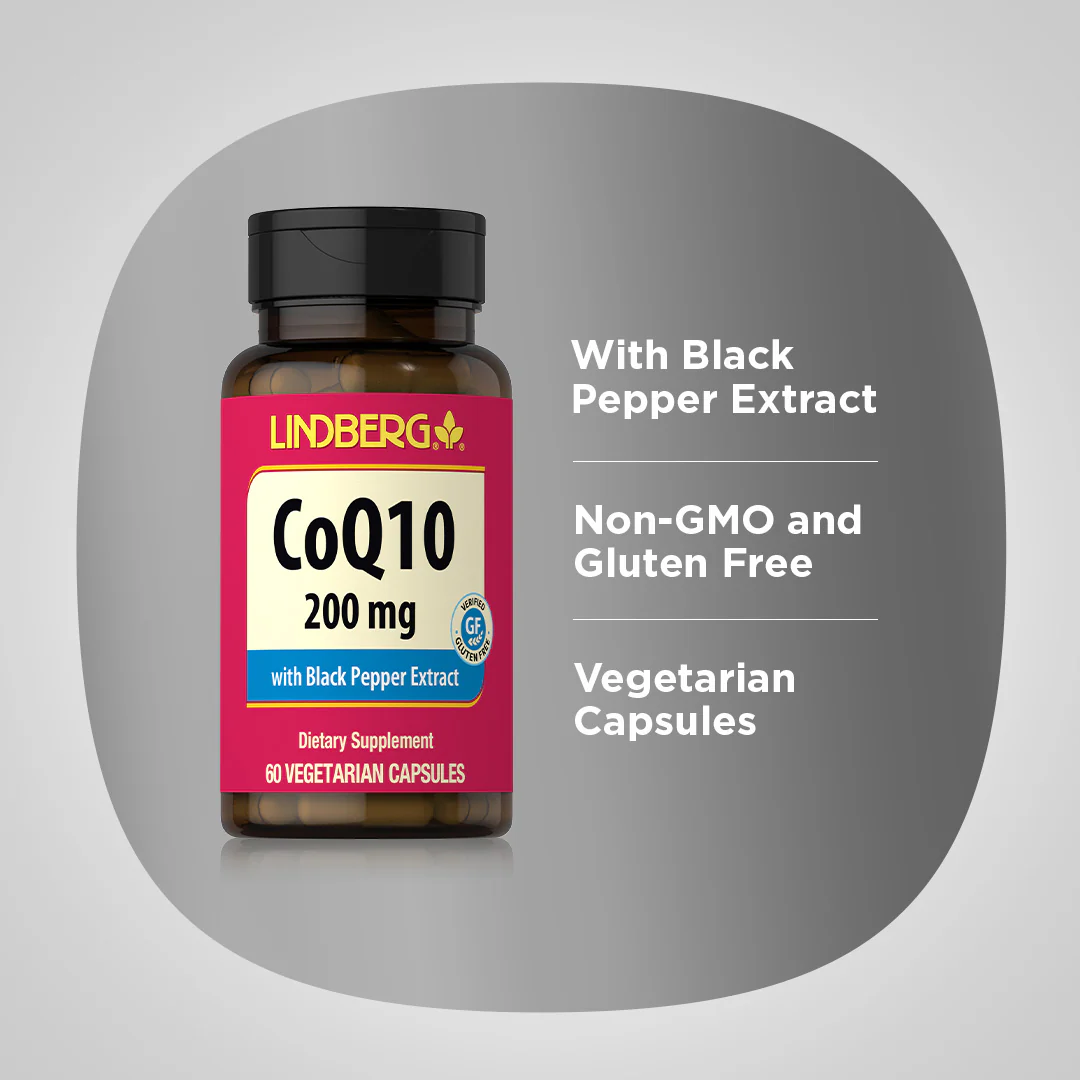 CoQ10, 200 mg, 60 Vegetarian Capsules, 2  Bottles - Image 4