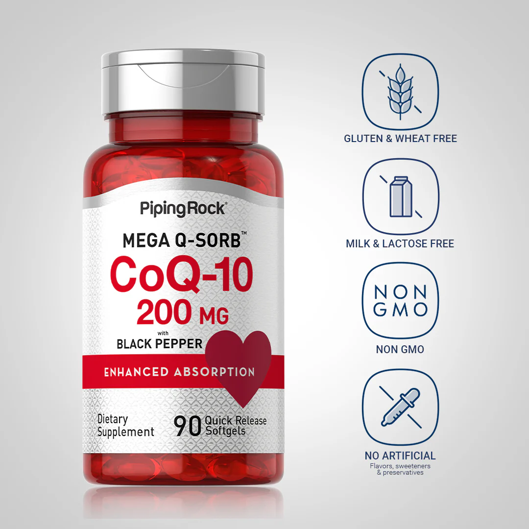 CoQ10, 200 mg, 90 Quick Release Softgels - Image 4