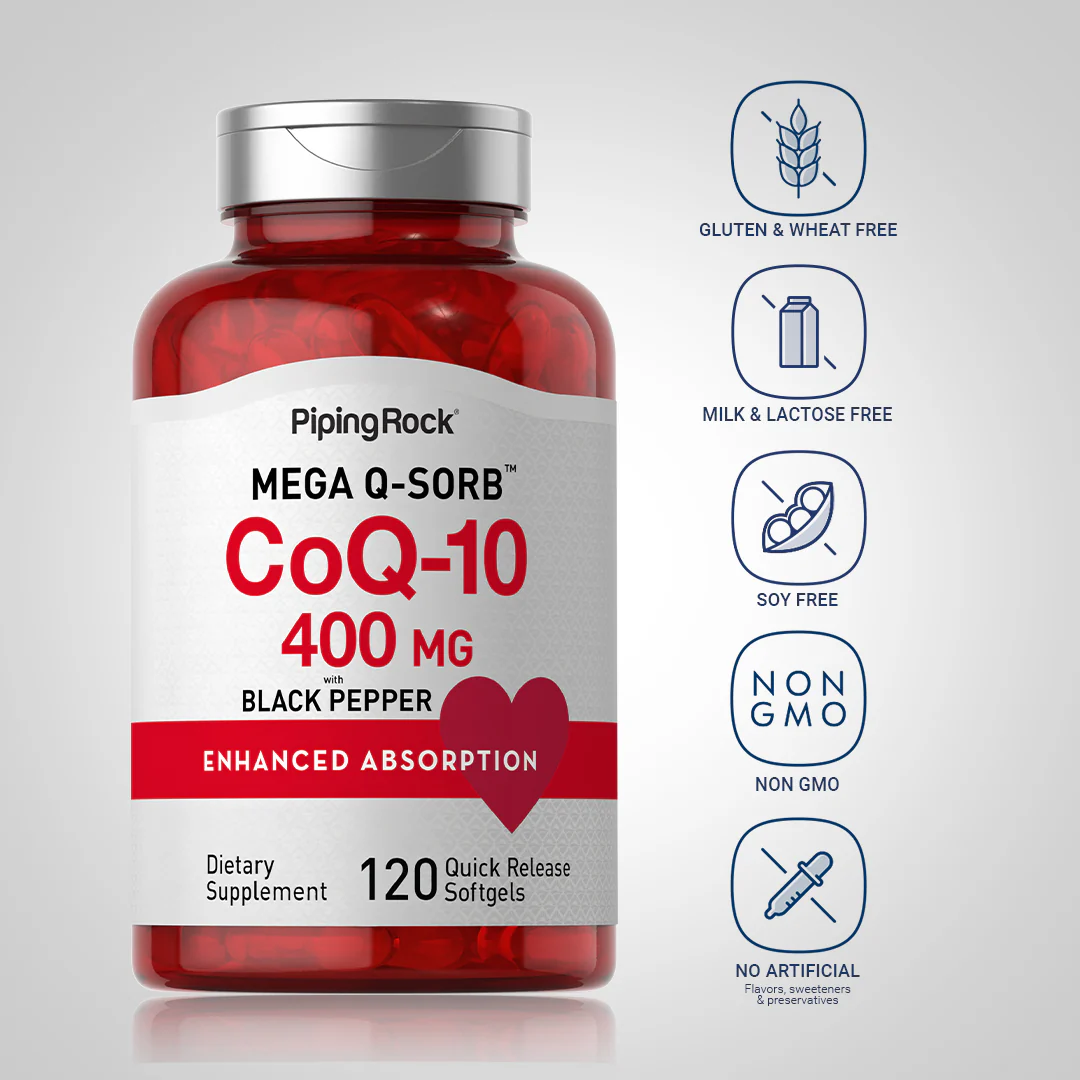 CoQ10, 400 mg, 120 Quick Release Softgels - Image 4