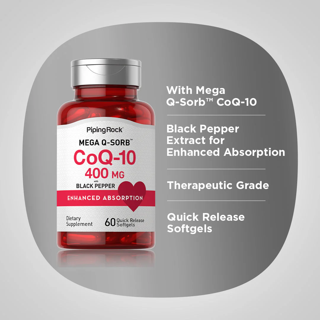 CoQ10, 400 mg, 60 Quick Release Softgels - Image 3