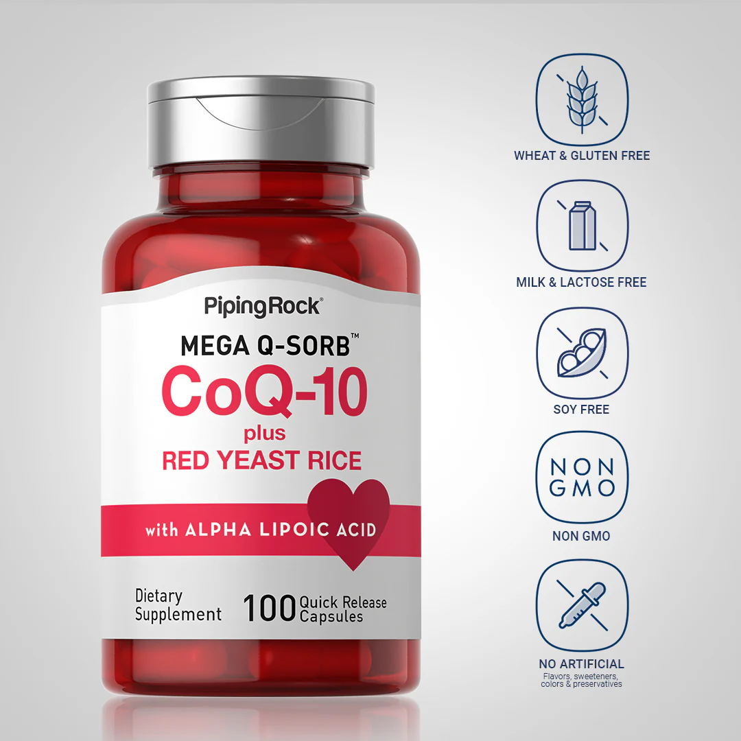 CoQ10 with Red Yeast Rice, 100 Quick Release Capsules - Image 5