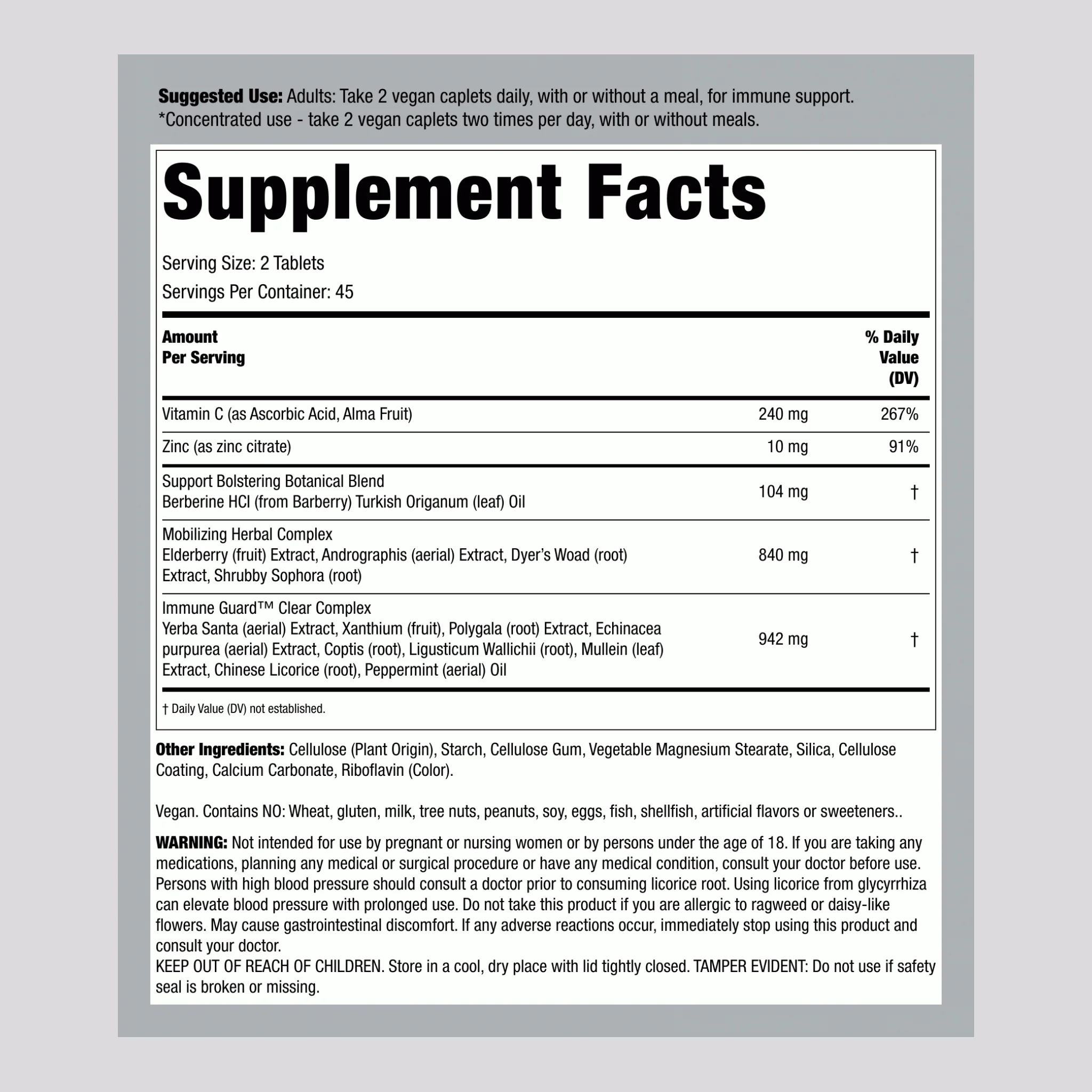 Counter Attack, 90 Vegan Caplets - Image 2