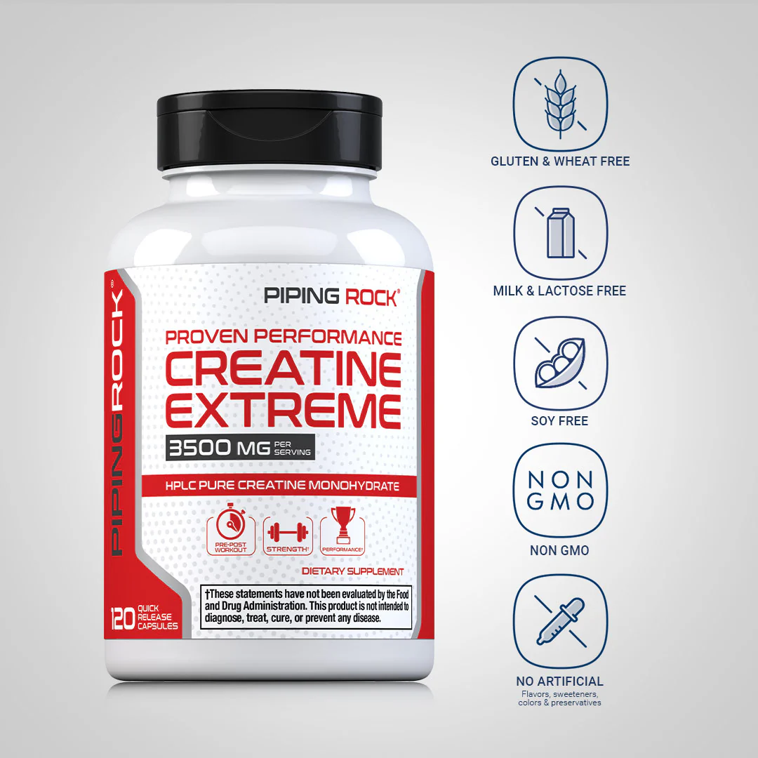 Creatine Monohydrate, 3500 mg (per serving), 120 Quick Release Capsules, 2  Bottles - Image 5