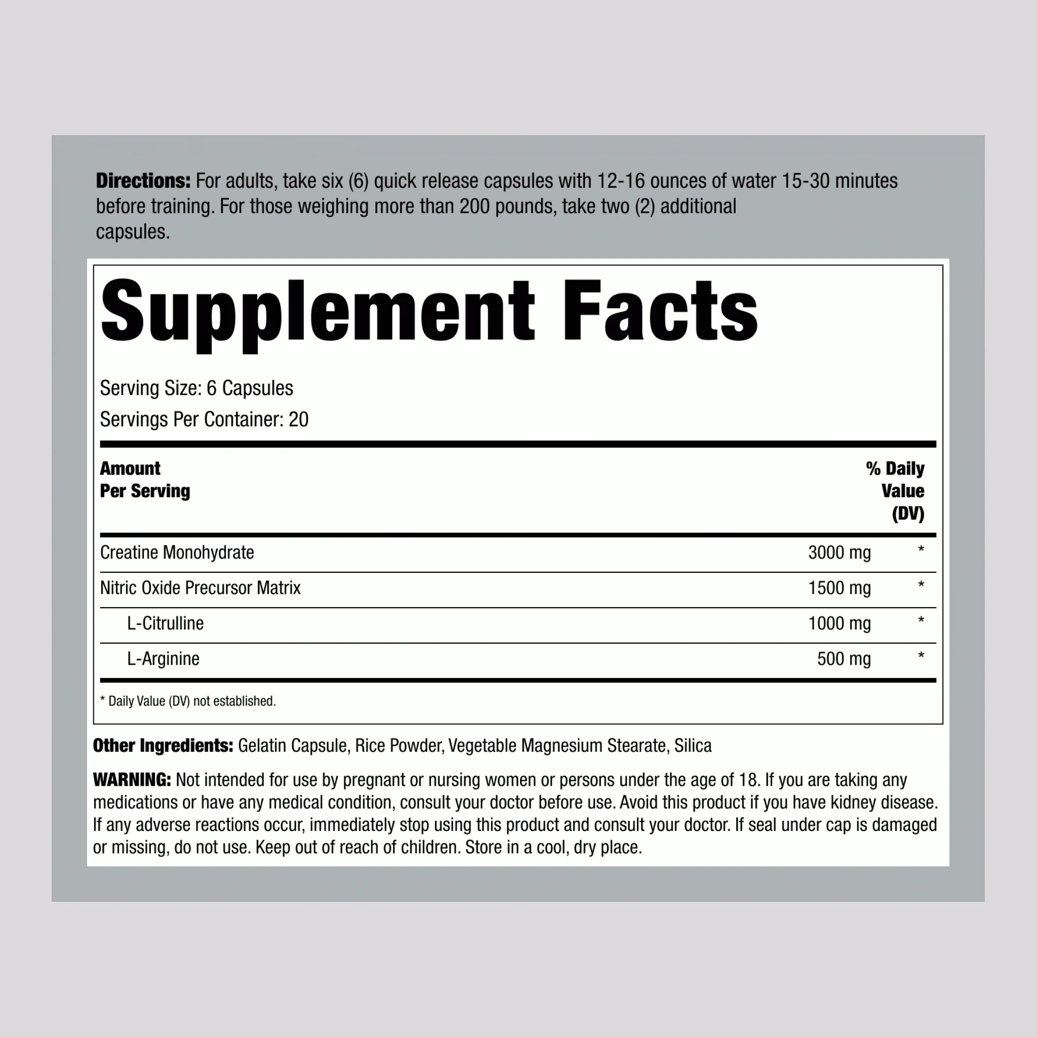 Creatine Pump, 120 Capsules, 2  Bottles - Image 2