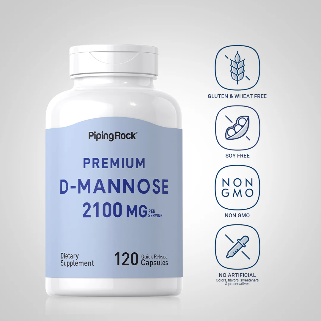 D-Mannose, 2100 mg (per serving), 120 Quick Release Capsules - Image 5