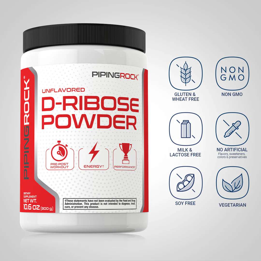 D-Ribose Powder 100% Pure, 10.6 oz (300 g) Bottle - Image 4