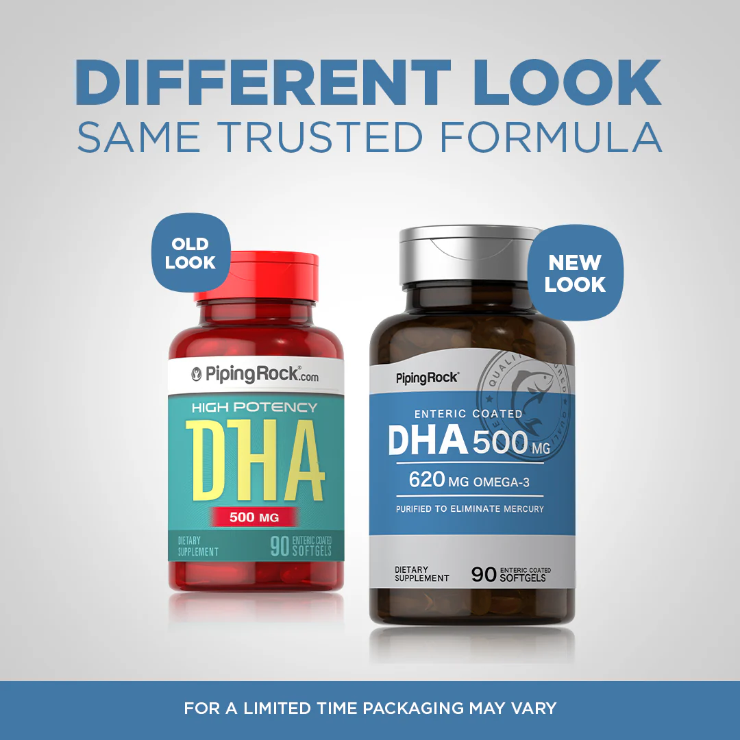 DHA Enteric Coated, 500 mg, 90 Quick Release Softgels - Image 4