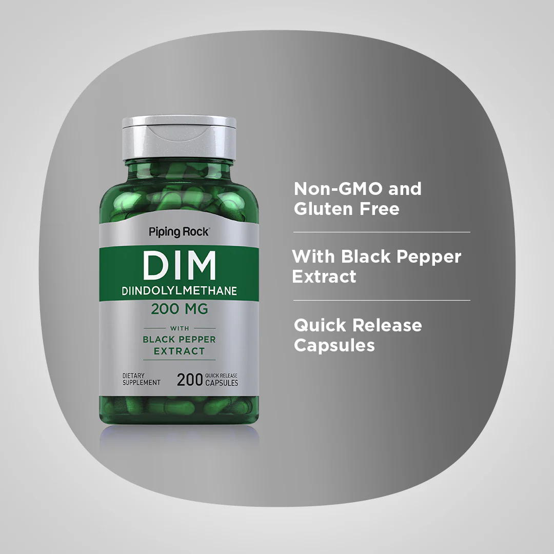 DIM (Diindolylmethane), 200 mg, 200 Quick Release Capsules, 2  Bottles - Image 4