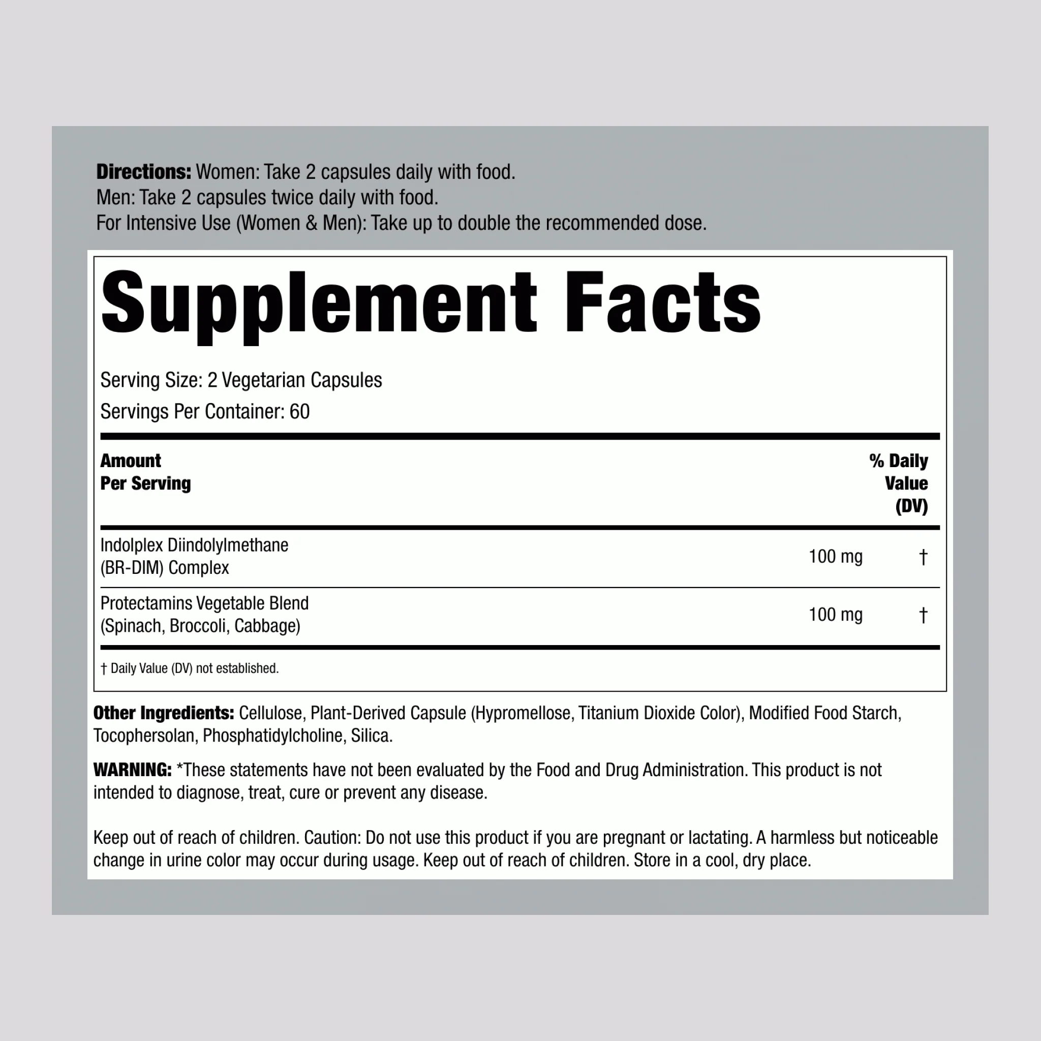 DIM-plus, 120 Vegetarian Capsules - Image 2