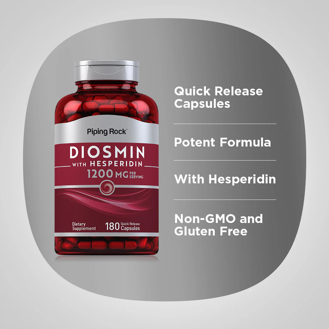 Diosmin w/ Hesperidin, 1200 mg (per serving), 180 Quick Release Capsules, 2  Bottles - Image 4