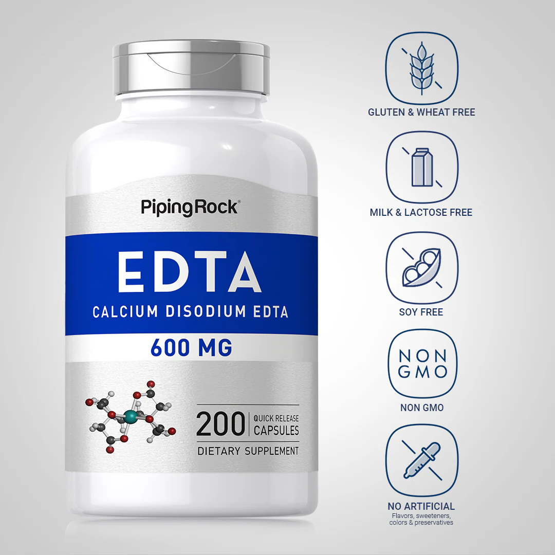 EDTA Calcium Disodium, 600 mg, 200 Quick Release Capsules - Image 5
