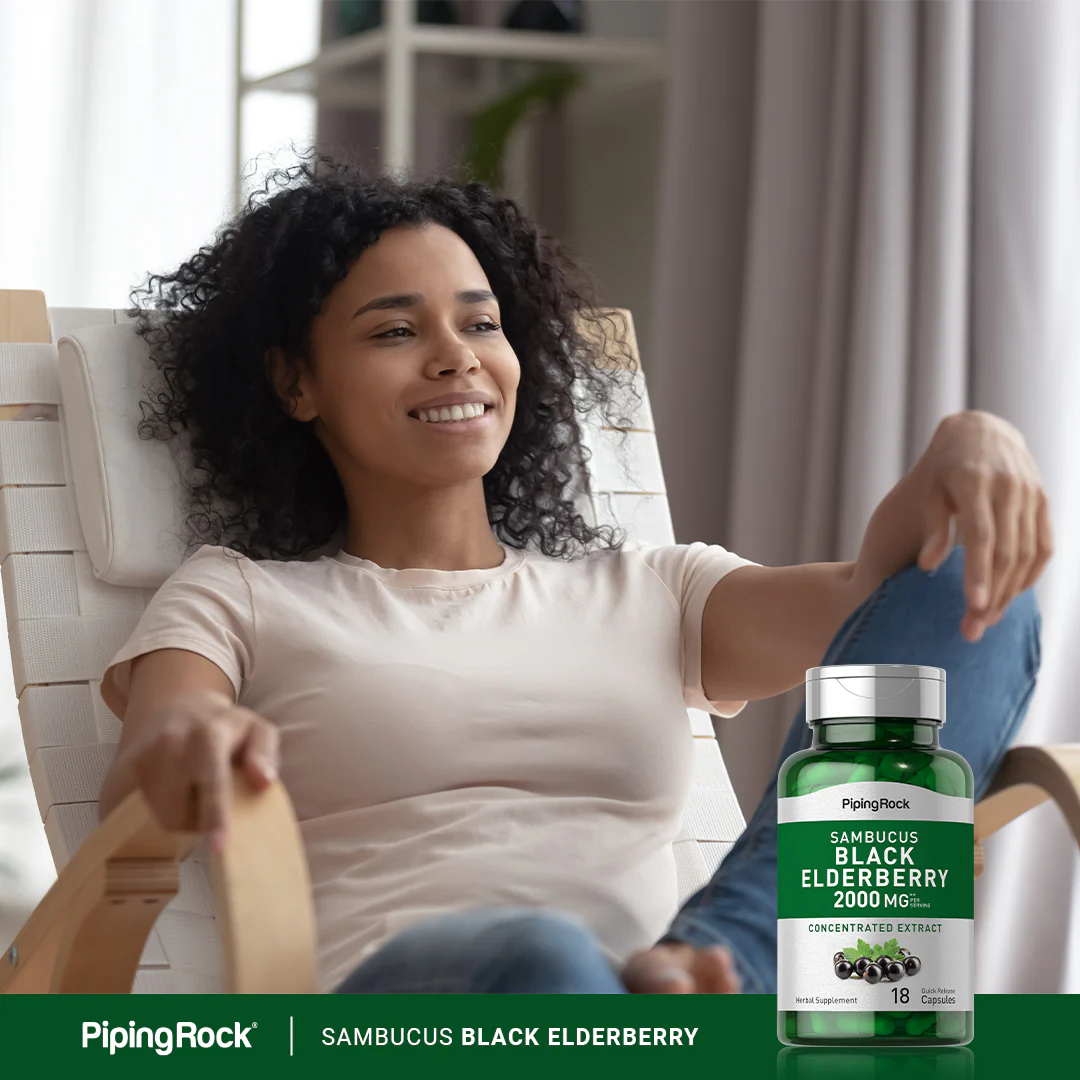 Elderberry Sambucus, 2000 mg (per serving), 180 Quick Release Capsules - Image 6