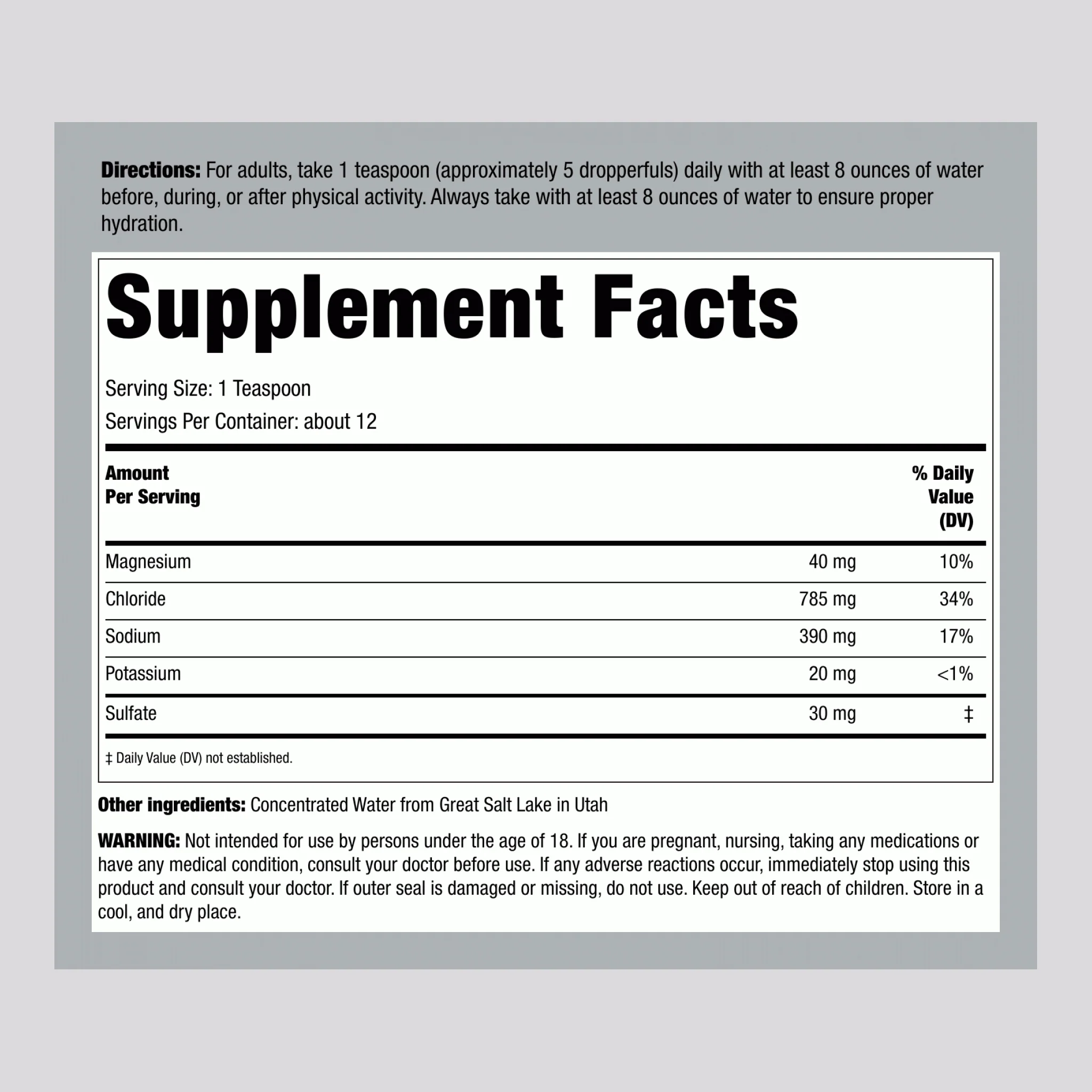 Electrolyte Hydration Drops, 4 fl oz (118 mL) Dropper Bottle - Image 2