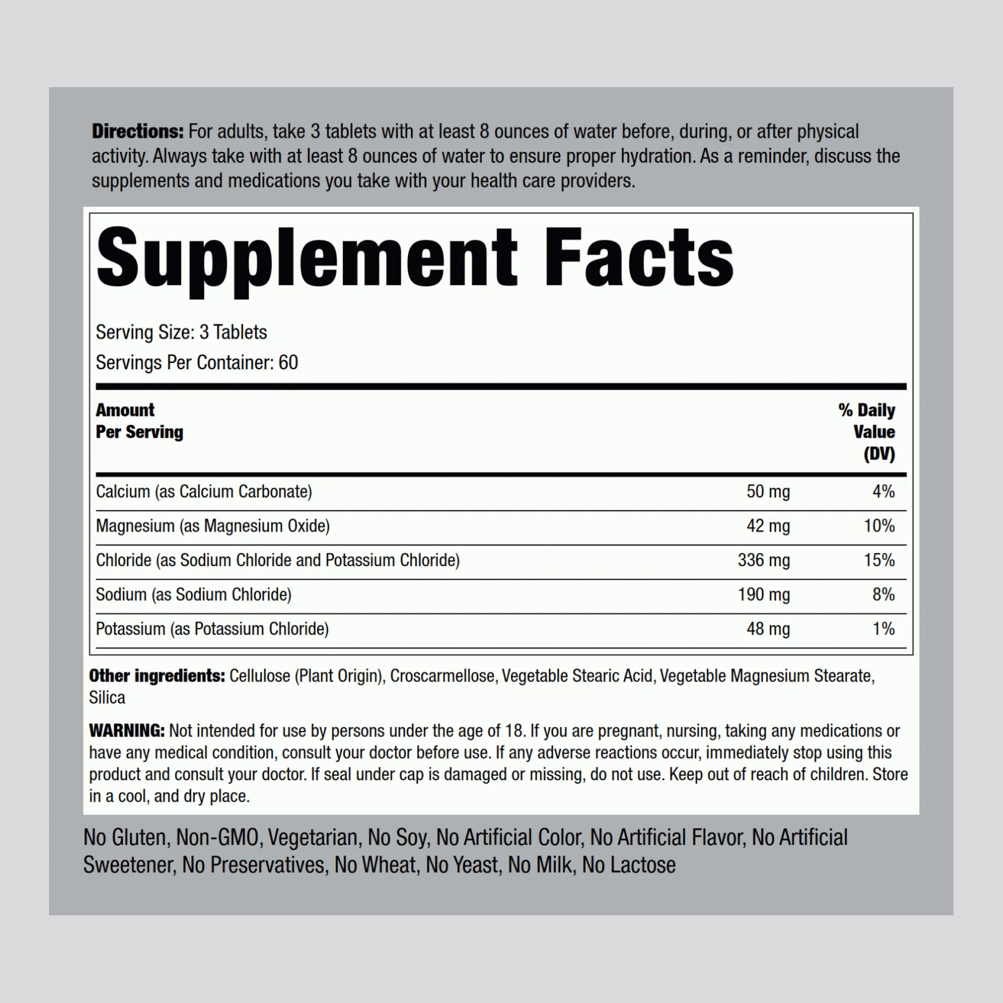 Electrolytes Hydration, 180 Tablets - Image 2