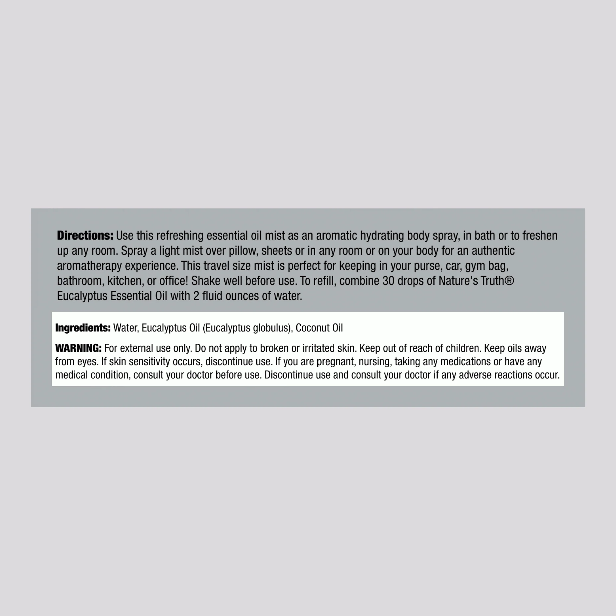 Eucalyptus Spray, 2.4 fl oz (71 mL) Spray Bottle - Image 2
