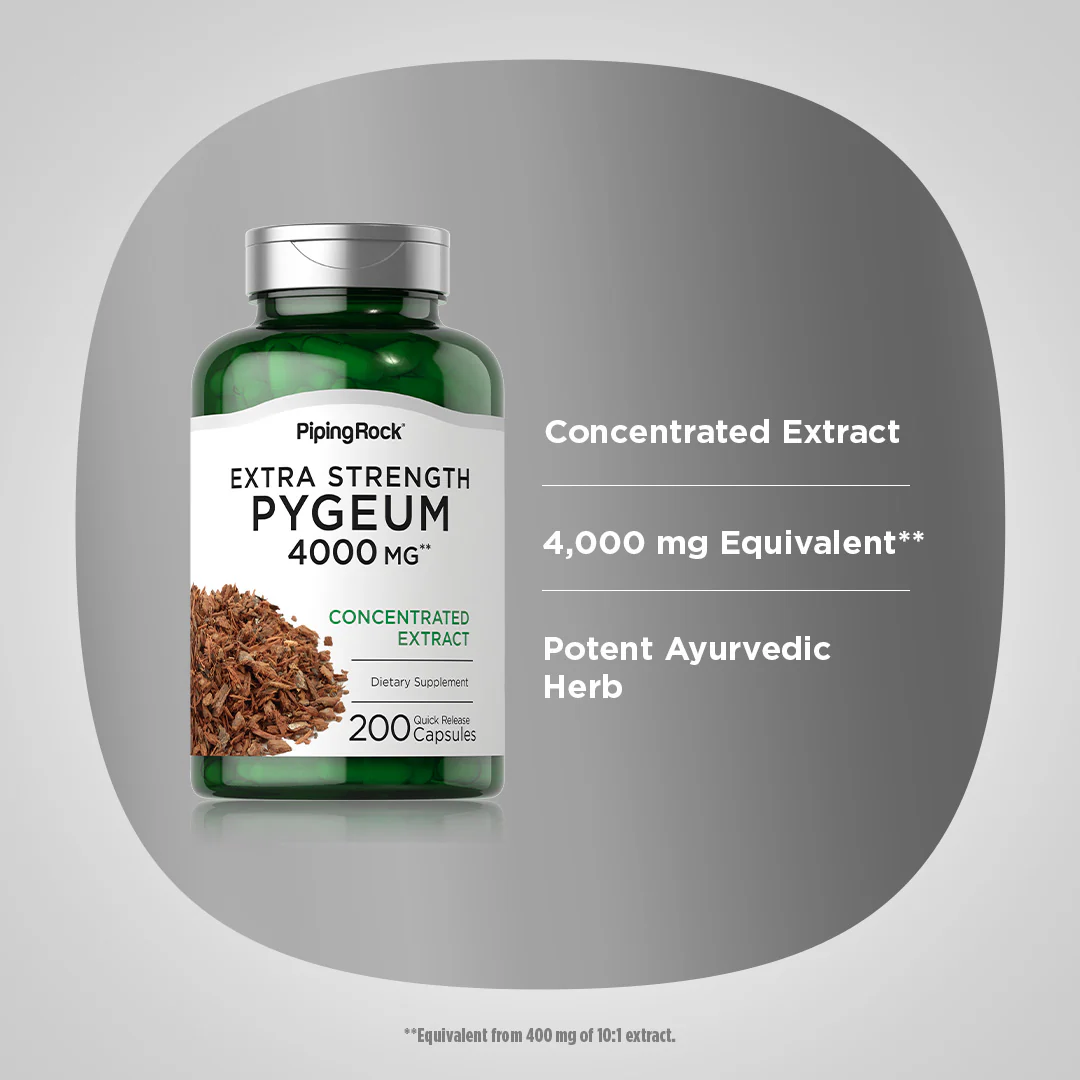 Extra Strength Pygeum, 4000 mg, 200 Quick Release Capsules - Image 3