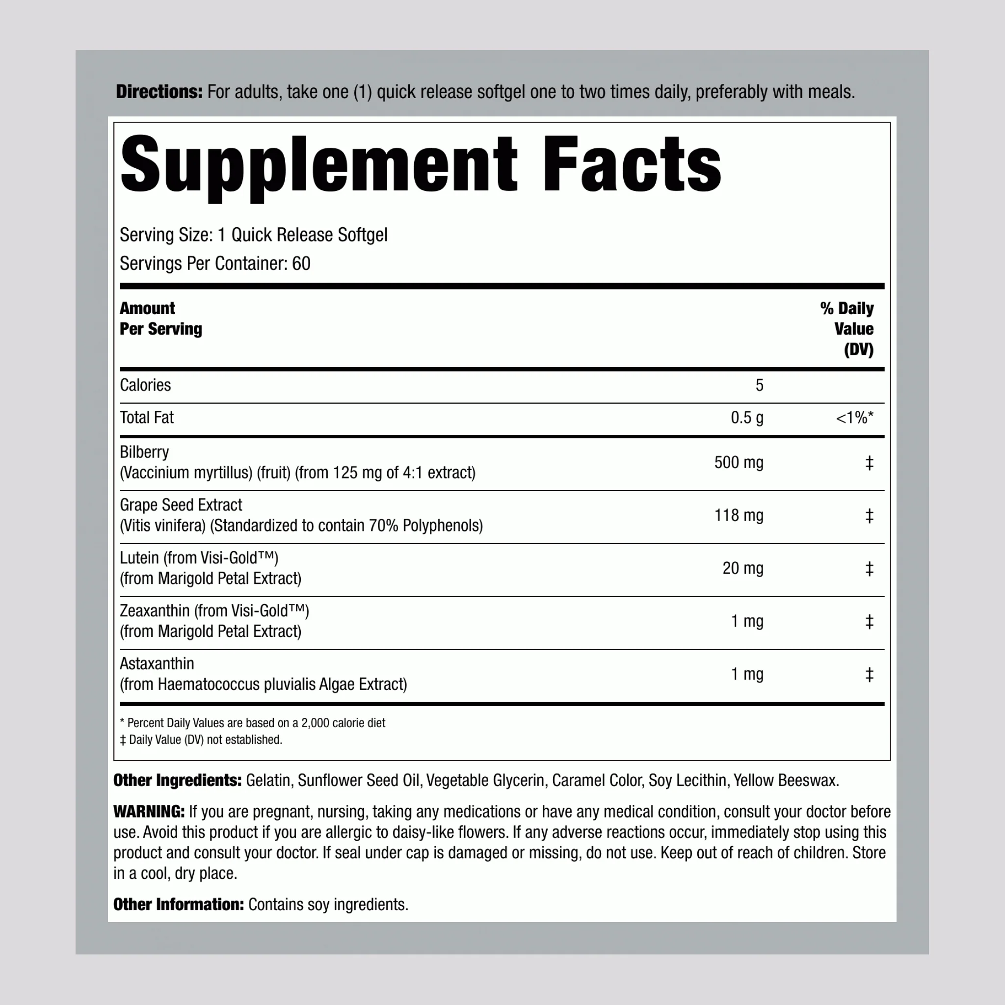 Eye Support with Lutein, 60 Quick Release Softgels - Image 2
