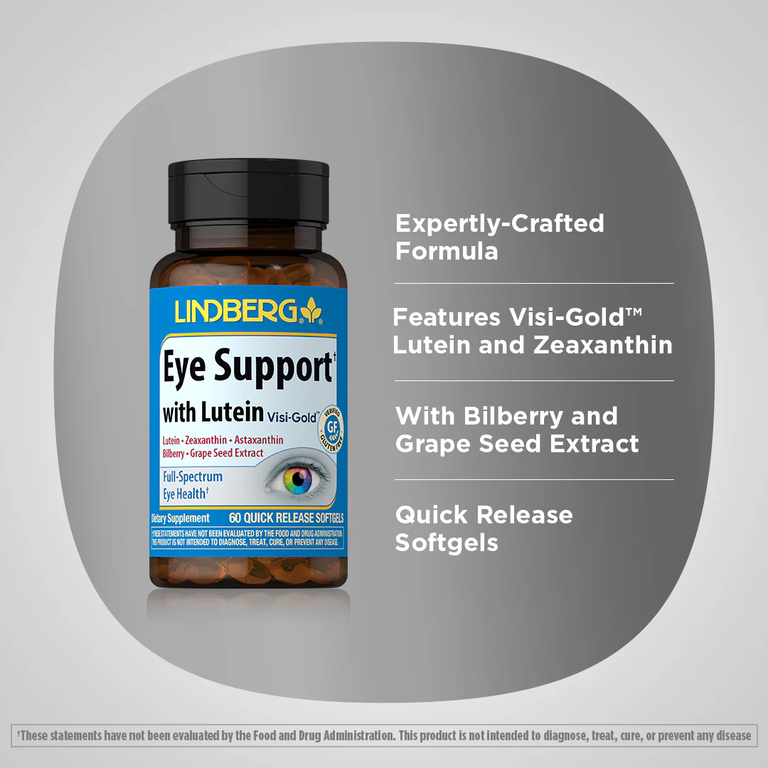 Eye Support with Lutein, 60 Quick Release Softgels, 2  Bottles - Image 3