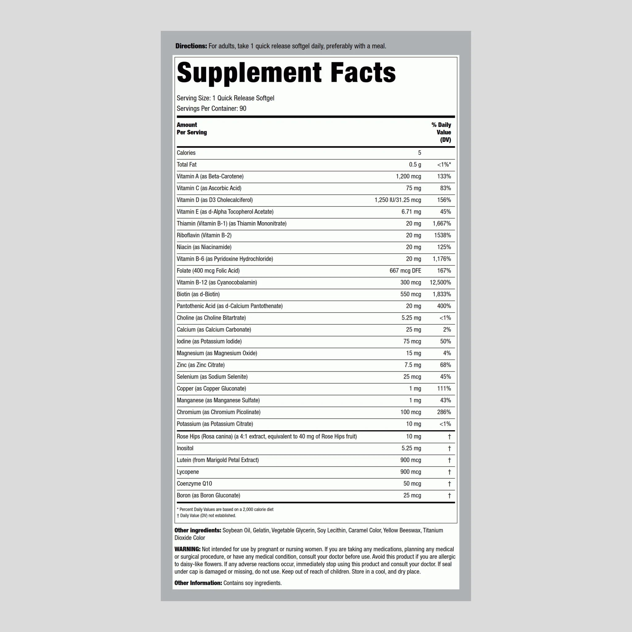 Fitness Multi 1, 90 Quick Release Softgels - Image 2