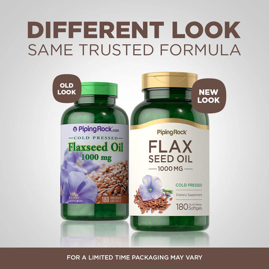 Flaxseed Oil, 1000 mg, 180 Quick Release Softgels - Image 4