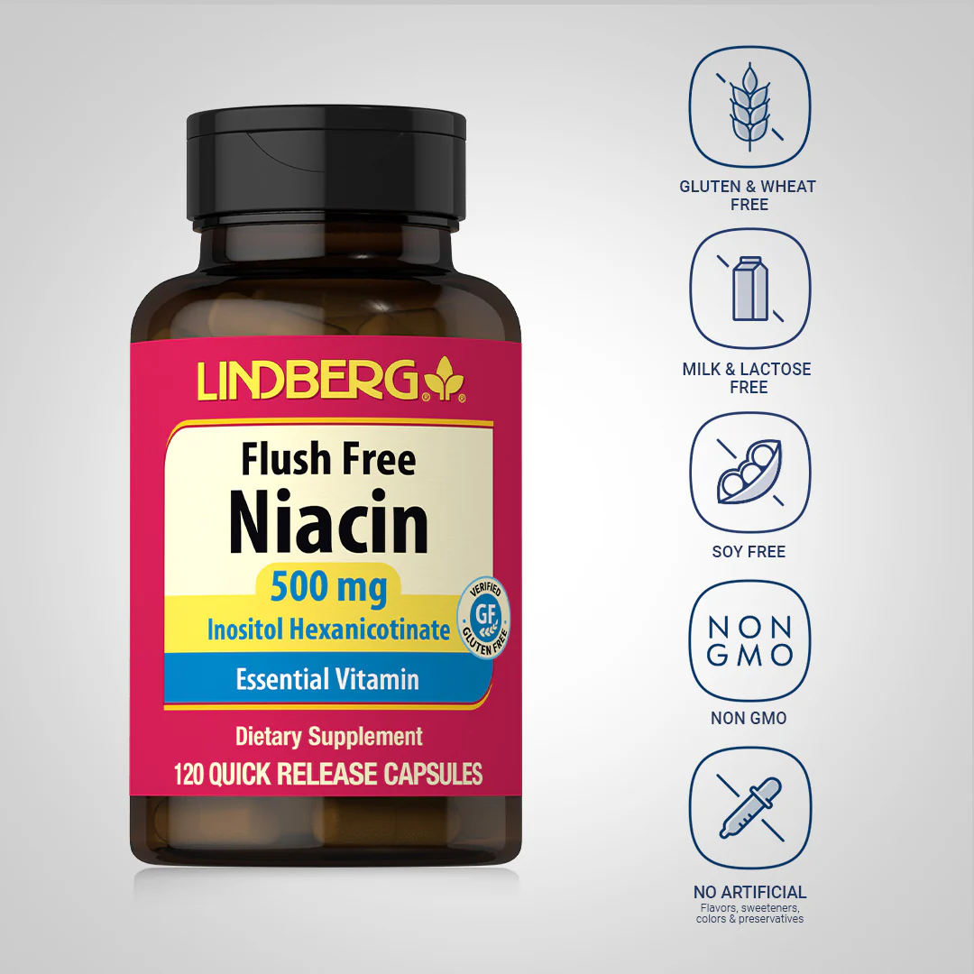 Flush Free Niacin, 500 mg, 120 Quick Release Capsules - Image 5