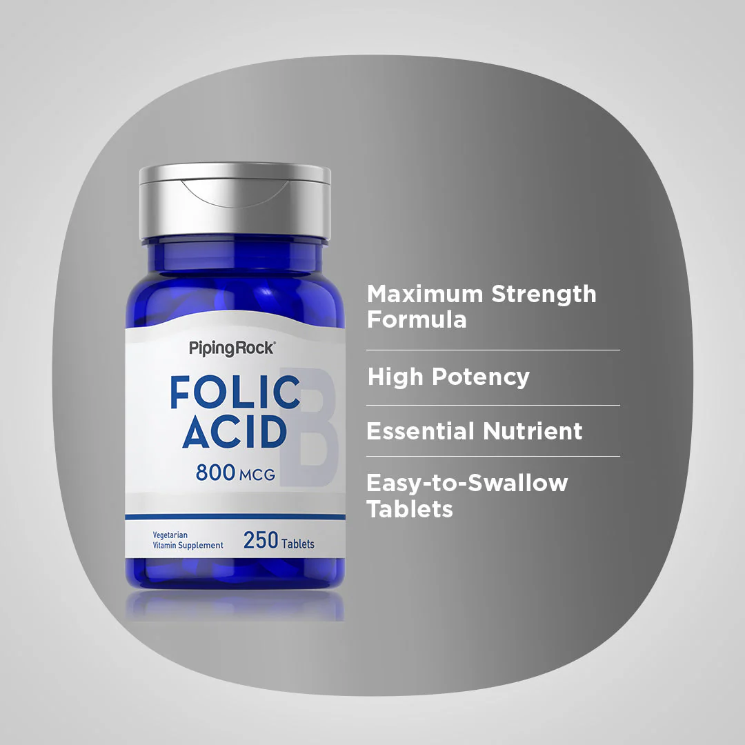 Folic Acid, 800 mcg, 250 Tablets - Image 4
