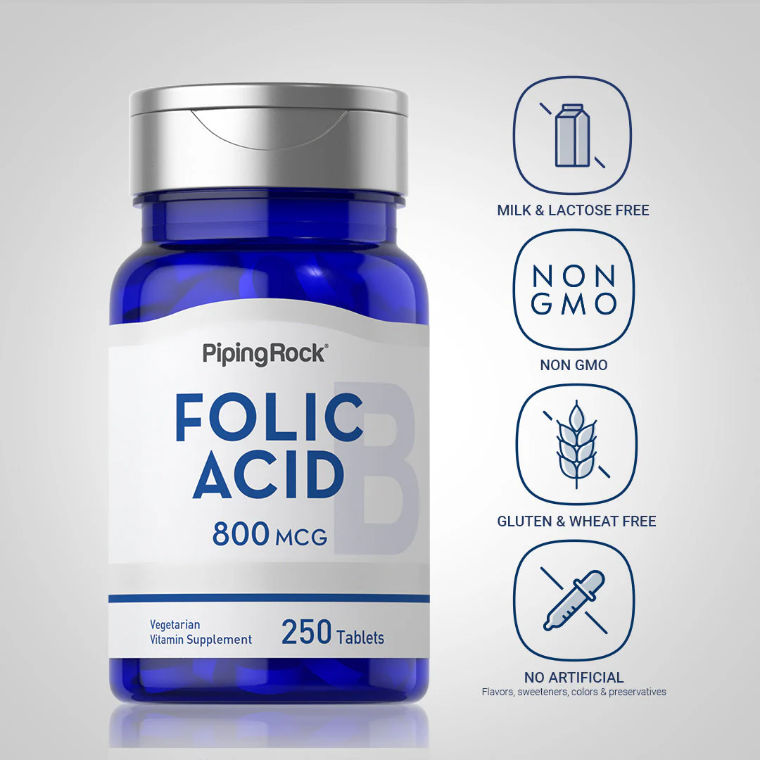Folic Acid, 800 mcg, 250 Tablets - Image 5