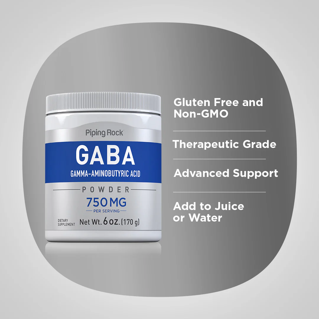 GABA Powder (Gamma-Aminobutyric Acid), 750 mg (per serving), 6 oz (170 g) Bottle - Image 4